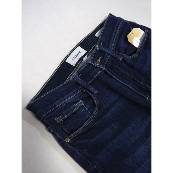 Frame Medium Wash "Le Skinny de Jeanne Crop" Skinny Blue Jeans, Size 27 - Picture 3 of 9